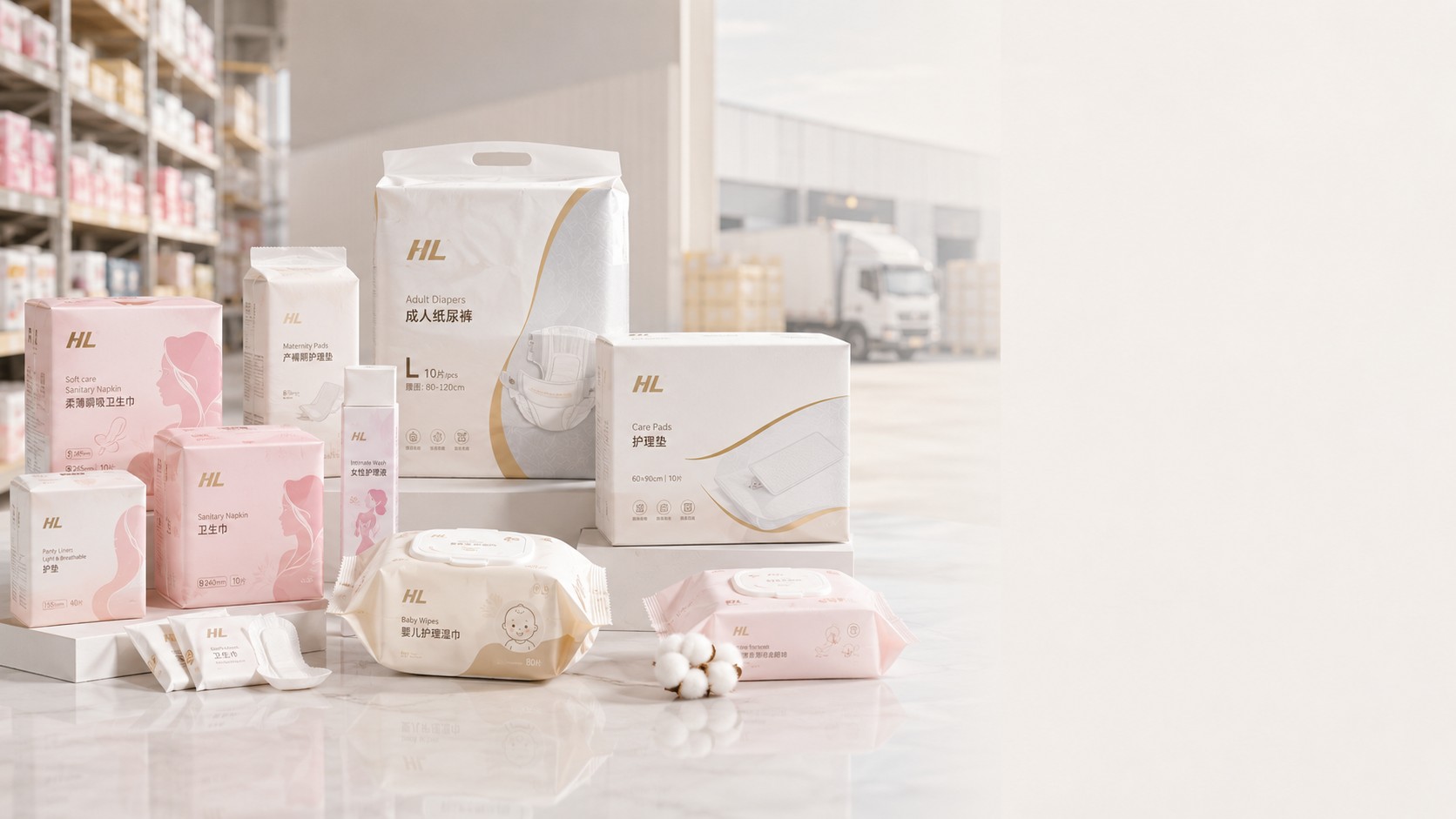 卫生用品产品展示